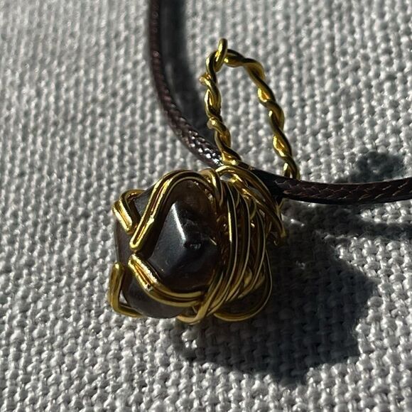 🌋 SMOKEY QUARTZ BOHO GEMSTONE PENDANT NECKLACE 🌋 - Picture 5 of 9
